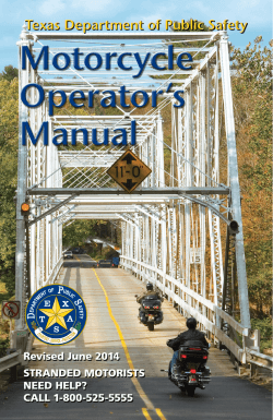 Motorcycle Operators Manual - Texas Department of Public Safety