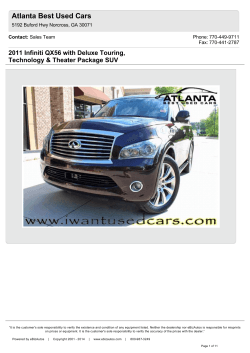 Atlanta Best Used Cars 2011 Infiniti QX56 with Deluxe Touring, Contact: