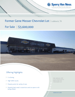 $3,600,000 | Former Gene Messer Chevrolet Lot For Sale