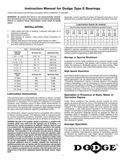 Instruction Manual for Dodge Type E Bearings