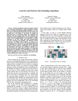 Lock-free and Wait-free Slot Scheduling Algorithms