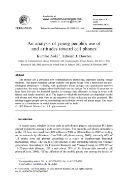 An analysis of young peopleÕs use of Kumiko Aoki