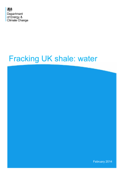 Fracking UK shale: water  February 2014