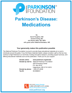 Medications Parkinson’s Disease: