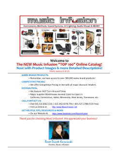 The NEW Music Infusion &#34;TOP 100&#34; Online Catalog! Welcome to