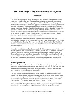 The ‘Giant Steps’ Progression and Cycle Diagrams Dan Adler