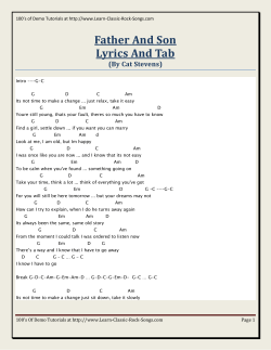 Father And Son Lyrics And Tab (By Cat Stevens)