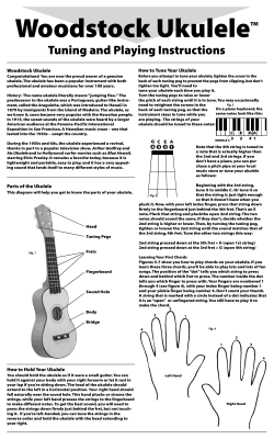 Woodstock Ukulele Tuning and Playing Instructions ™ How to Tune Your Ukulele