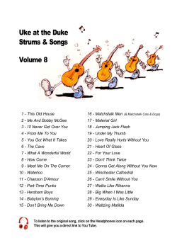 Uke at the Duke Strums &amp; Songs Volume 8