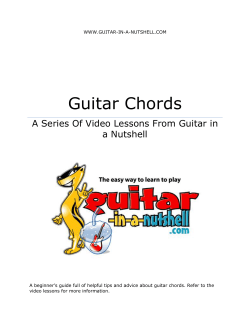 Guitar Chords A Series Of Video Lessons From Guitar in a Nutshell