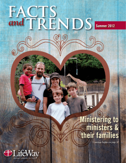 Ministering to ministers &amp; their families Summer 2012