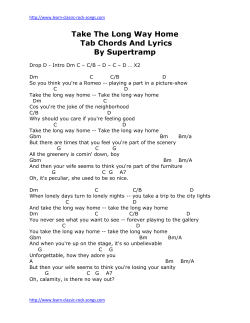 Take The Long Way Home Tab Chords And Lyrics By Supertramp