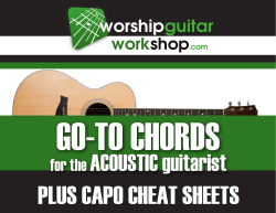 GO-TO CHORDS PLUS CAPO CHEAT SHEETS ACOUSTIC guitarist guitar