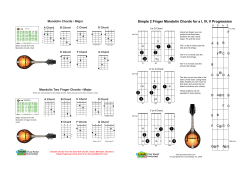 Simple 2 Finger Mandolin Chords for a I, IV, V... 0DQGROLQ&amp;KRUGV0DMRU C Chord D Chord