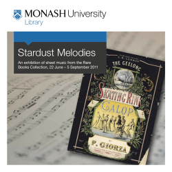 Stardust Melodies An exhibition of sheet music from the Rare