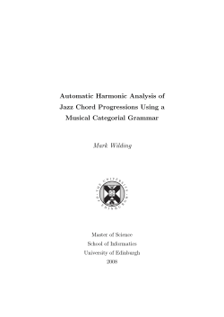 Automatic Harmonic Analysis of Jazz Chord Progressions Using a Musical Categorial Grammar