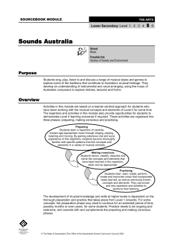 Sounds Australia 5555 Purpose SOURCEBOOK MODULE