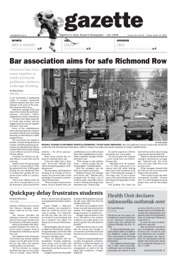 gazette the Bar association aims for safe Richmond Row