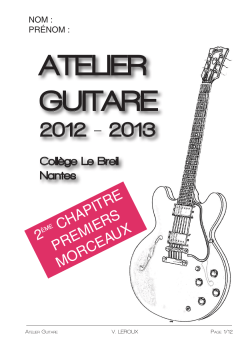 ATELIER GUITARE  2012 - 2013
