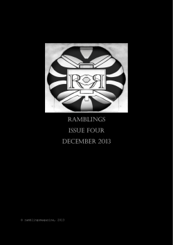 Ramblings Issue four December 2013