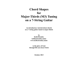 Chord Shapes for Major-Thirds (M3) Tuning on a 7-String Guitar