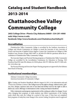 Chattahoochee Valley Community College Catalog and Student Handbook 2013-2014