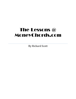 The Lessons @ MoneyChords.com By Richard Scott