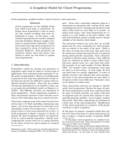 A Graphical Model for Chord Progressions Abstract