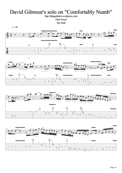 David Gilmour's solo on &#34;Comfortably Numb&#34;