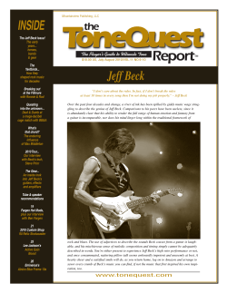 Report INSIDE Jeff Beck the