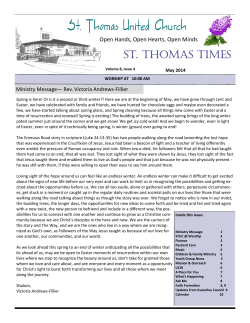 St. Thomas Times  Open Hands, Open Hearts, Open Minds