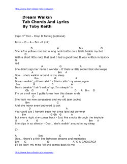 Dream Walkin Tab Chords And Lyrics By Toby Keith