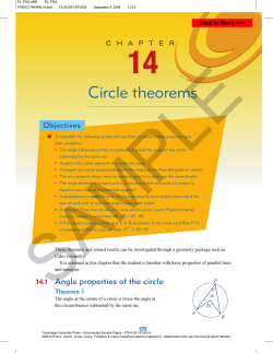 14 Circle theorems