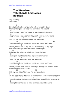 The Wanderer Tab Chords And Lyrics By Dion