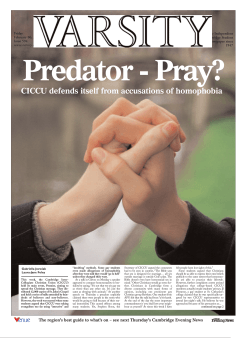 Predator - Pray? CICCU defends itself from accusations of homophobia Friday