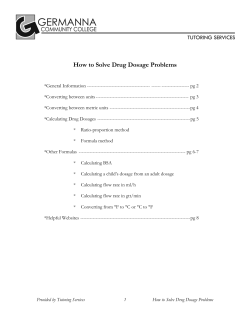 How to Solve Drug Dosage Problems