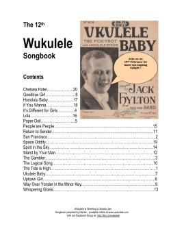 Wukulele Songbook The 12 Contents