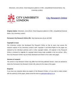 Wissmann, Jens (2012). Chord Sequence patterns in OWL. (Unpublished Doctoral... University London)