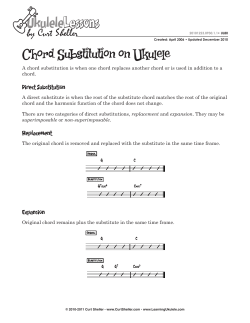 Ukulele Lessons Chord Substitution on Ukulele