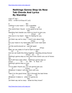 Nothings Gonna Stop Us Now Tab Chords And Lyrics By Starship