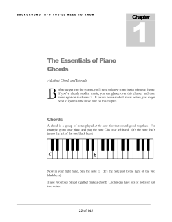 1 B The Essentials of Piano Chords