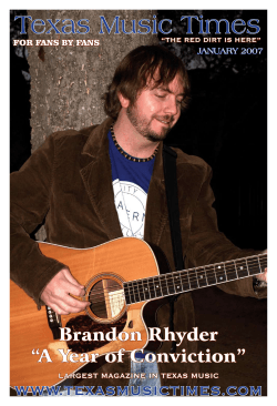 Texas Music Times Brandon Rhyder “A Year of Conviction” WWW.TEXASMUSICTIMES.COM