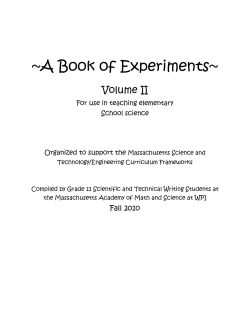 ~A Book of Experiments~ Volume II For use in teaching elementary