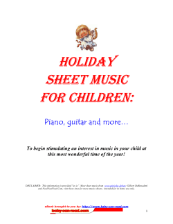 HOLIDAY Sheet Music for Children: Piano, guitar and more…