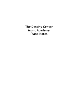 The Destiny Center Music Academy Piano Notes