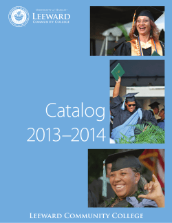 Catalog 2013–2014 Leeward Community College