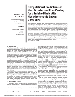 Computational Predictions of Heat Transfer and Film-Cooling for a Turbine Blade With