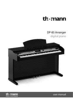 DP-85 Arranger digital piano user manual