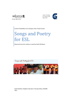 Songs and Poetry for ESL