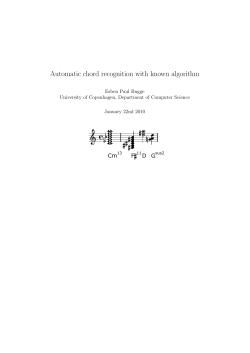 Automatic chord recognition with known algorithm G D
